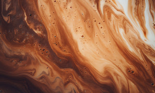 frothy carmel latte