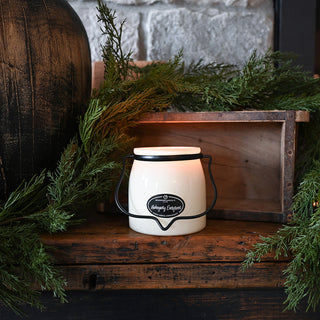 Mahogany Evergreen Candle | 16 oz Butter Jar