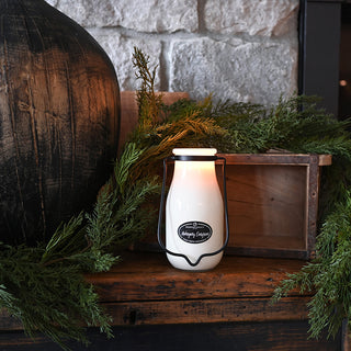 Mahogany Evergreen Candle | 14 oz Milkbottle