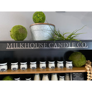 Metal Milkhouse Candle Co. Sign