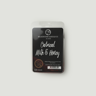 Milkhouse Candle Co. Oatmeal Milk & Honey wax melt package on a white background