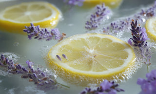 lemons and lavender in some bubly liquid 