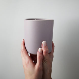 blackberries and basil candle held 